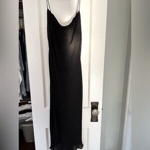 Ann Taylor women’s petites 100% silk black cocktail dress 8P